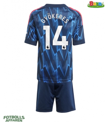 Arsenal Viktor Gyokeres #14 Bortaställ Barn 2025-26 Kortärmad (+ Korta byxor)